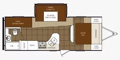2013 Prime Time RV Tracer Ultra Lite 245BHS floor plan