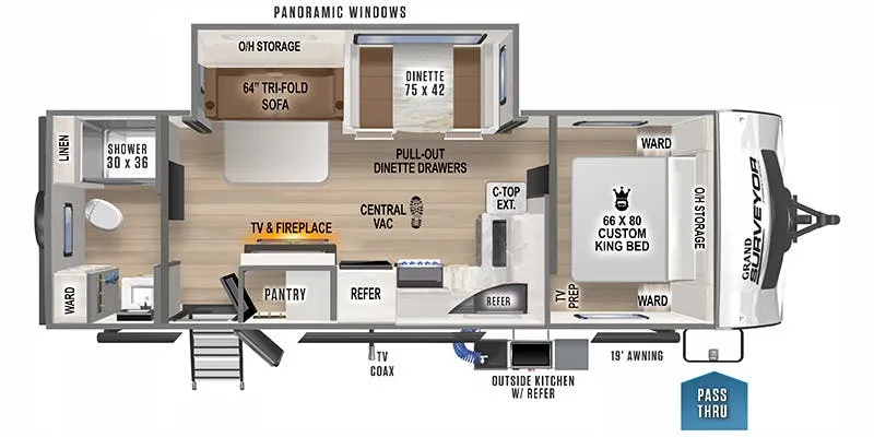 2024 Forest River Grand Surveyor 267RBSS - Floor plan