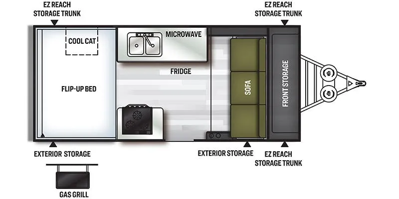 Forest River Flagstaff Hard Side T21FSHW floor plan