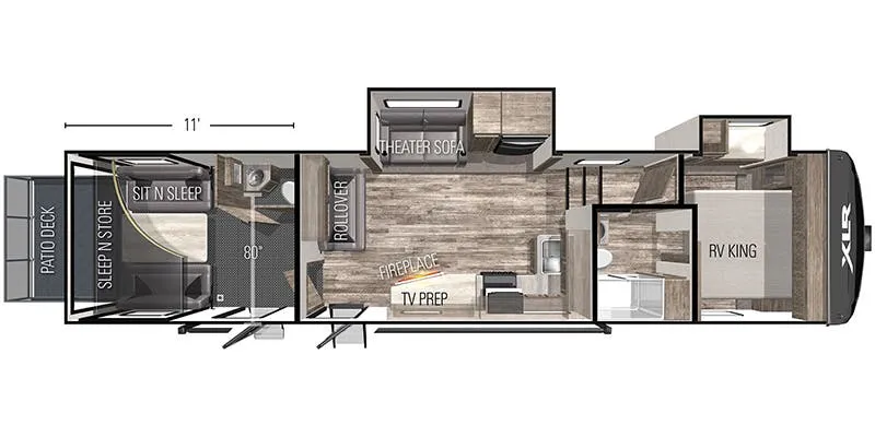 Forest River XLR Boost 35DSX11 floor plan