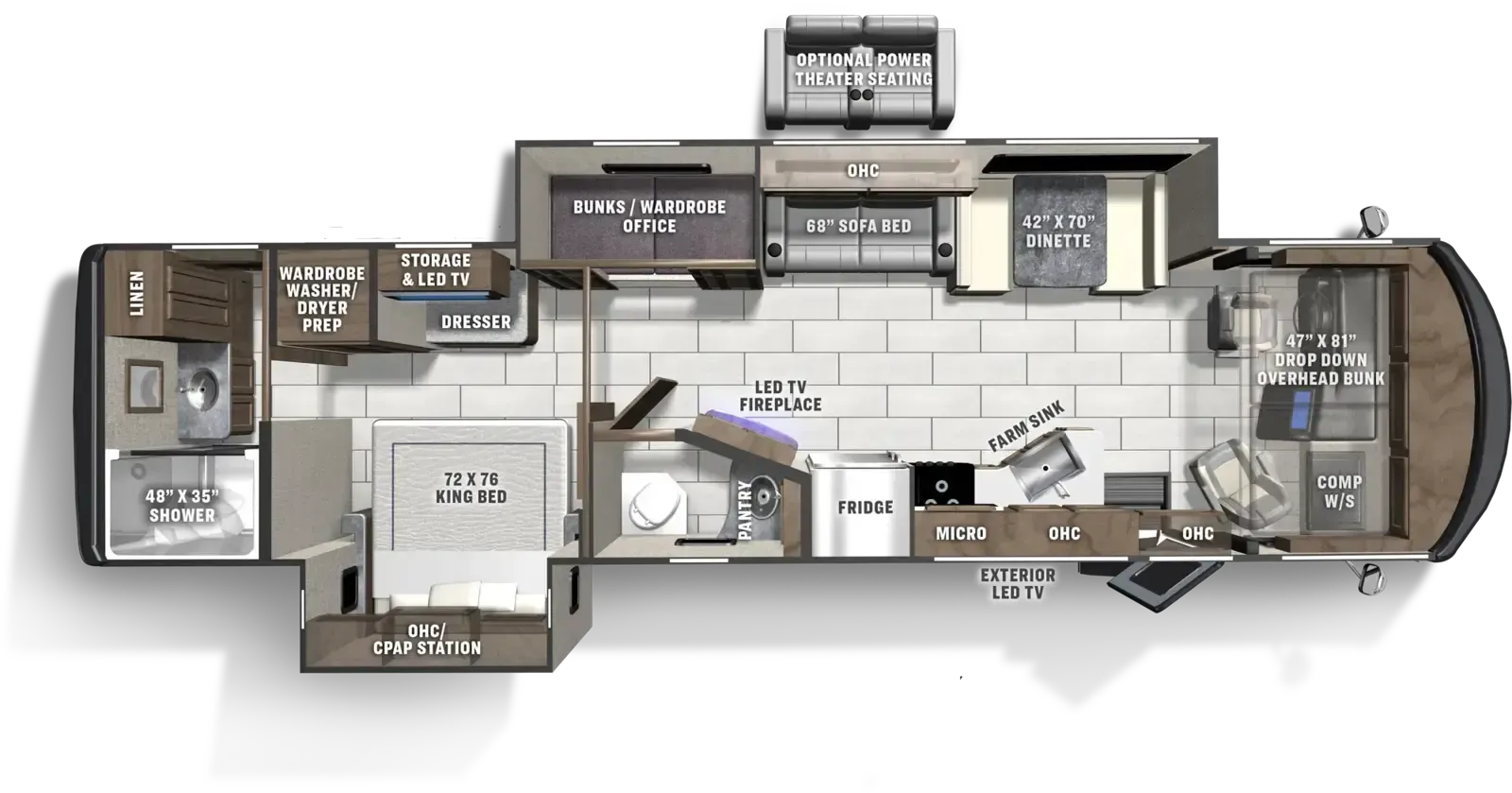 Coachmen Mirada 35ES floor plan