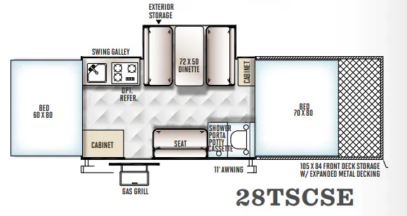 Forest River Flagstaff SE 28TSCSE floor plan