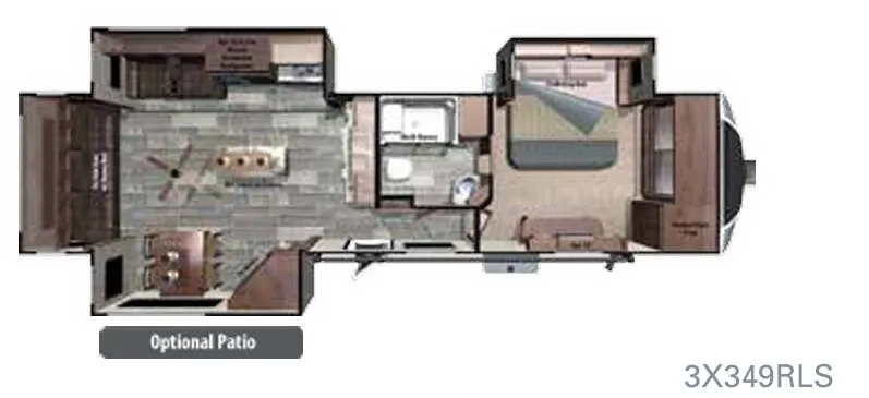 Highland Ridge Open Range 3X 3X349RLS floor plan