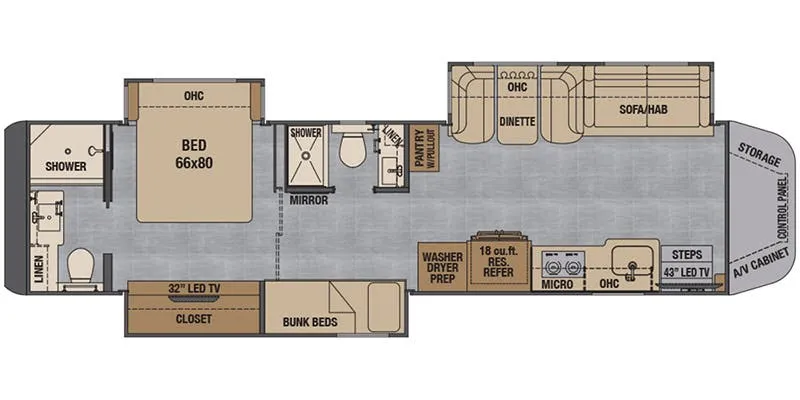 Renegade RV XL X45BBC floor plan