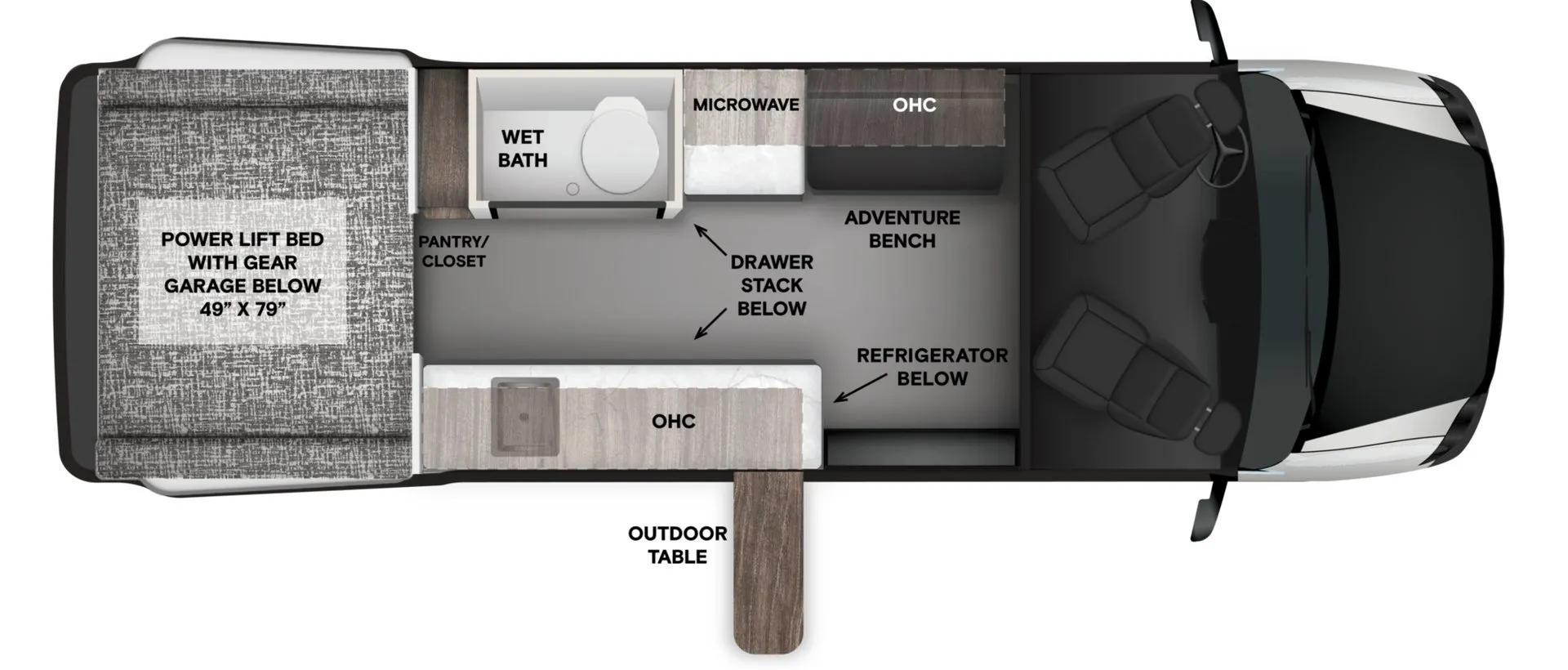 Tiffin GH2 GH2 22CV floor plan