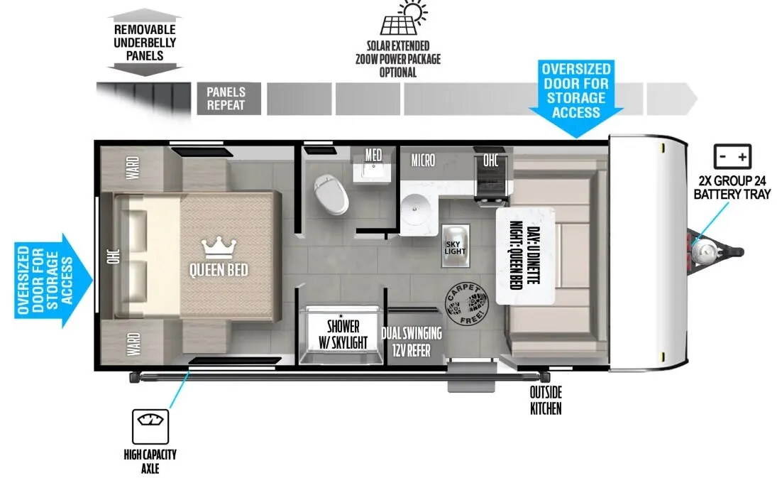 Forest River Wildwood FSX 161QK floor plan