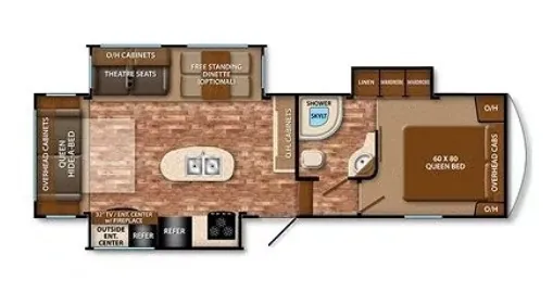 2015 Grand Design Reflection 29RS — floor plan