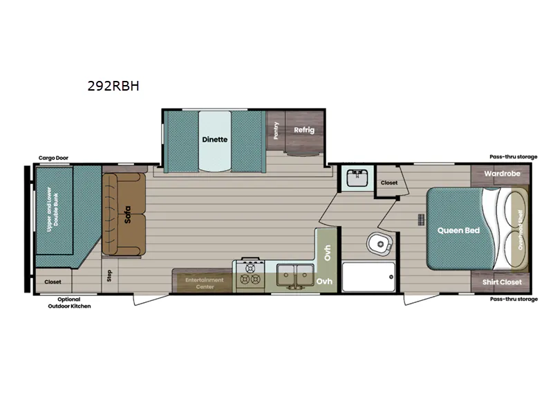 2026 Gulf Stream RV Ameri-Lite Ultra Lite 292RBH - Floor plan