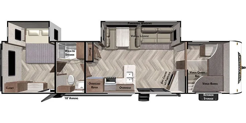 2021 Forest River Wildwood 36VBDS floor plan