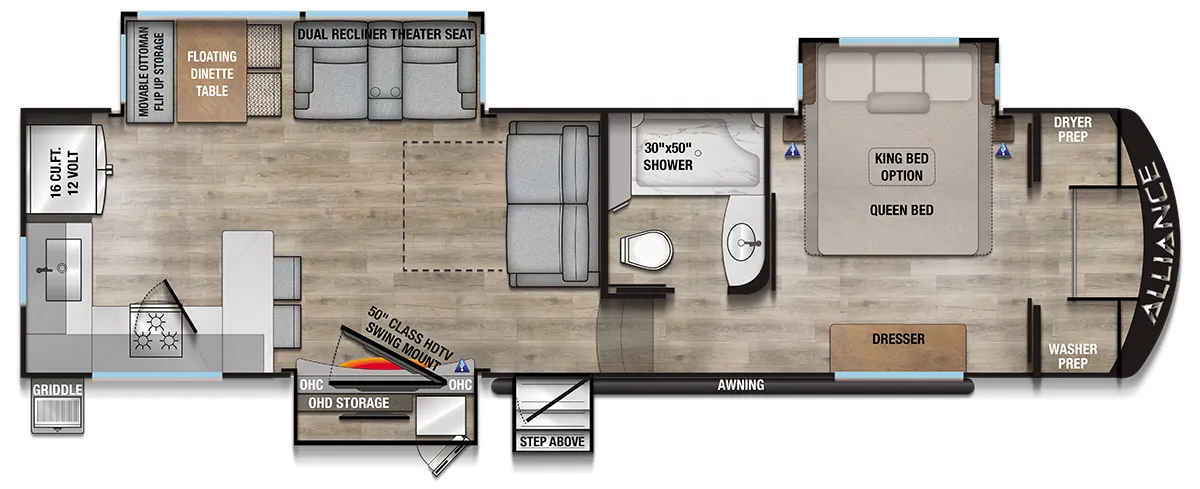 Alliance RV Avenue 33RKS floor plan