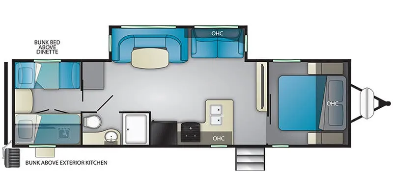 Heartland Wilderness WD 3185 QB floor plan