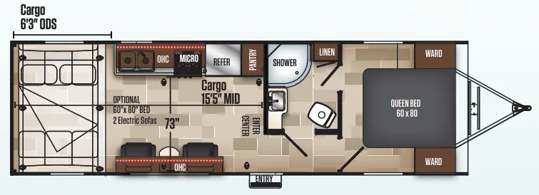Coachmen Adrenaline 25QB floor plan