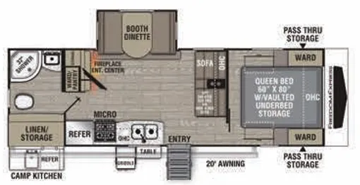 Coachmen Freedom Express Ultra Lite 252RBS floor plan