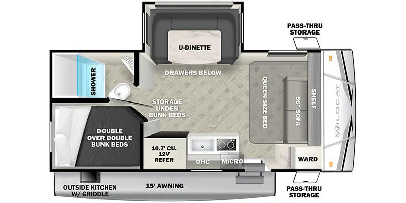 Forest River Wildcat 182DBX floor plan