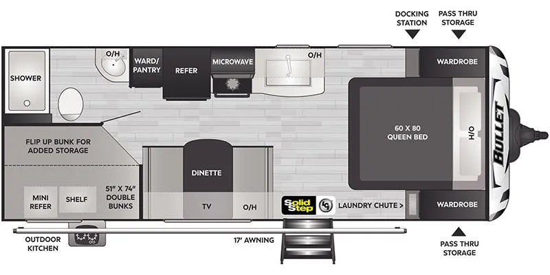 Keystone Bullet West 211BHSWE floor plan