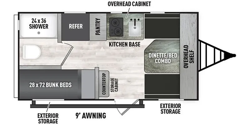 Coachmen Clipper 3K Series 15CBH floor plan