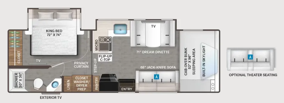 2027 Thor Motor Coach Quantum KW29 - Floor plan
