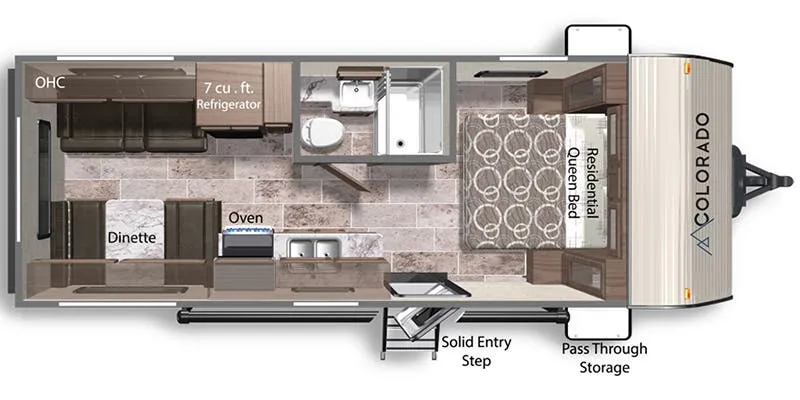 2022 Dutchmen Colorado 21RDC - Floor plan