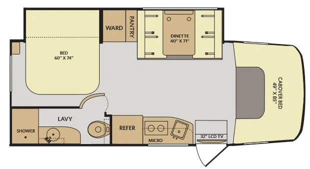 2018 Fleetwood Pulse 24B floor plan