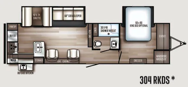 2020 Palomino Solaire 304 RKDS floor plan