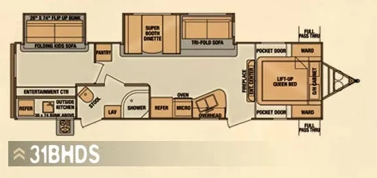 Cruiser RV ViewFinder Signature 31BHDS floor plan
