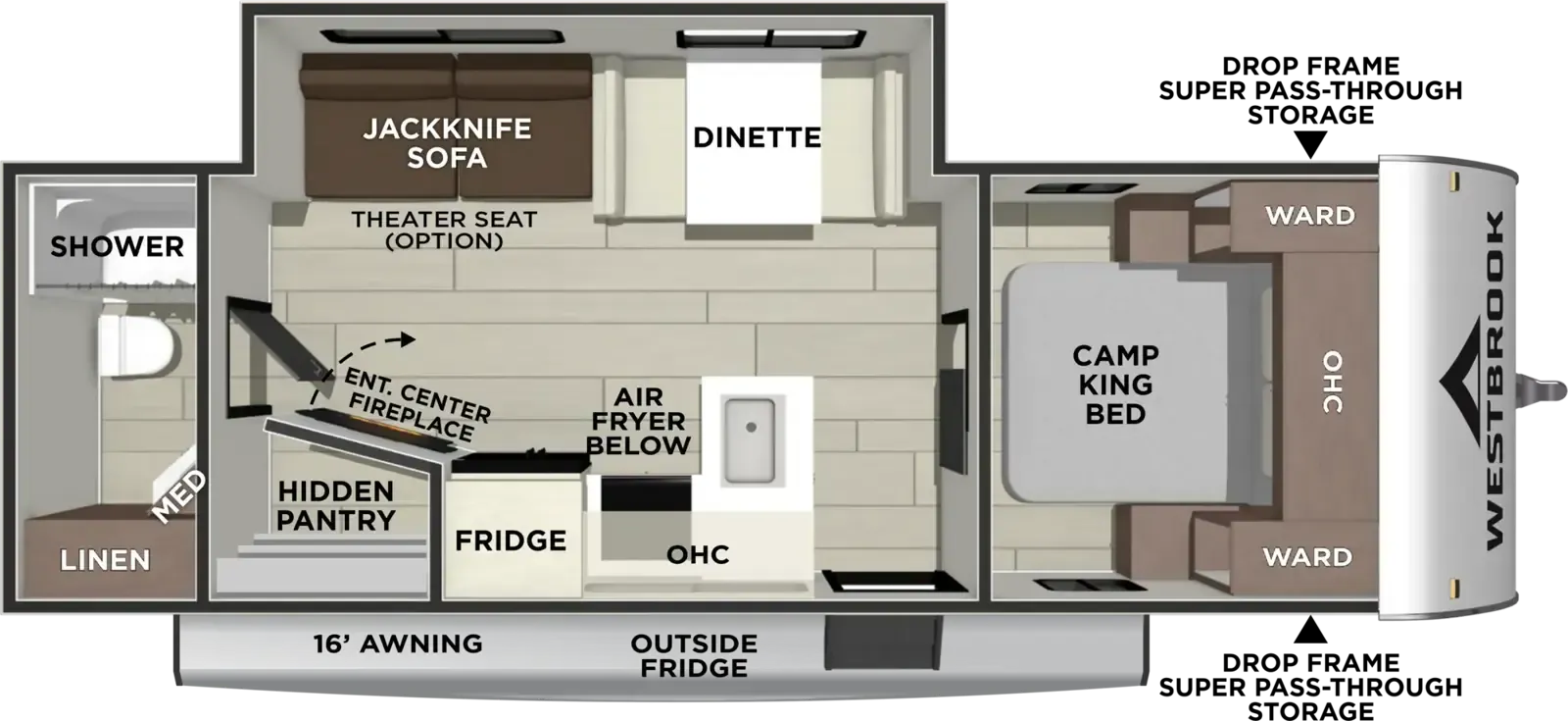 Forest River Westbrook 26RBXC floor plan