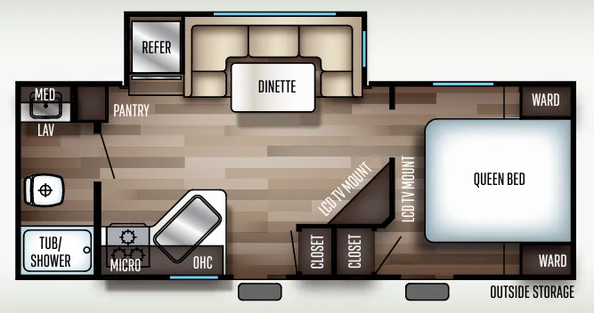 Forest River Cherokee 214JT floor plan