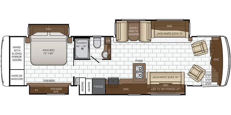 Newmar Kountry Star 3717 floor plan