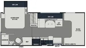 Coachmen Leprechaun 210RS floor plan
