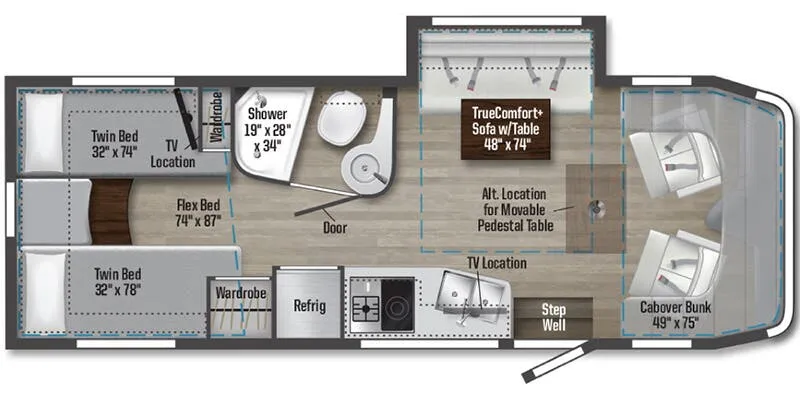 2023 Winnebago Navion 24V floor plan