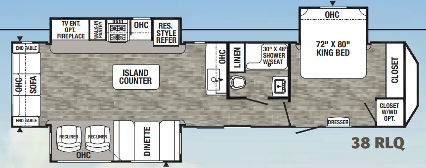 Palomino Puma 38RLQ floor plan