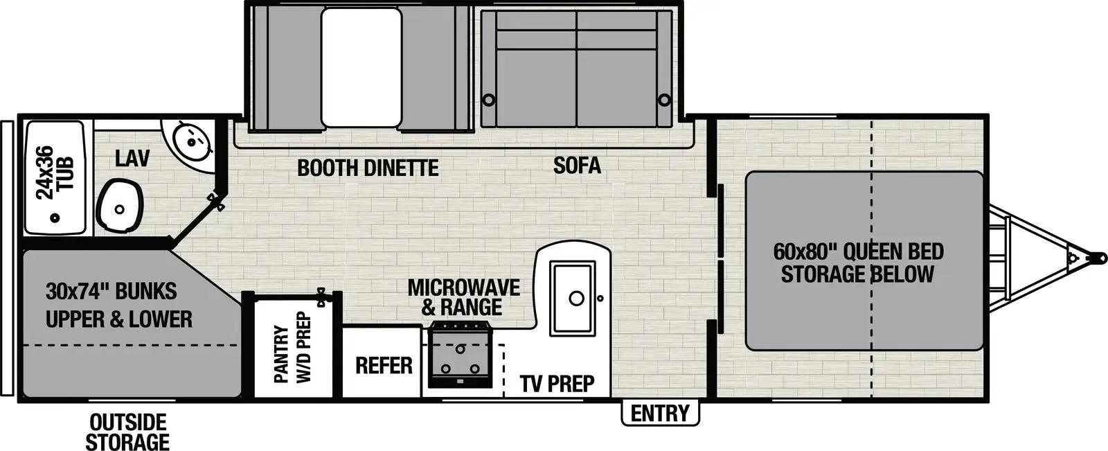 2025 Coachmen NORTHERN SPIRIT 26BH - Floor plan