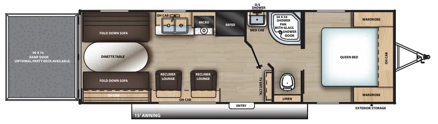 2019 Coachmen Catalina Trail Blazer 26TH - Floor plan