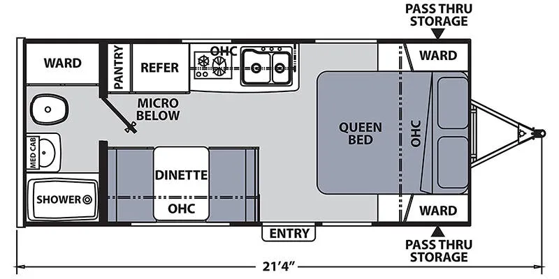 2022 Coachmen Apex Nano 187RB floor plan