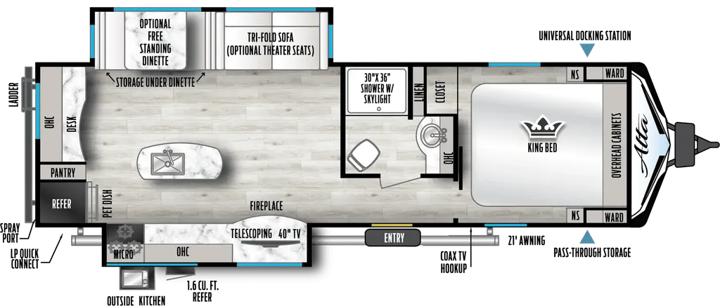 2024 East to West Alta 2810KIK floor plan