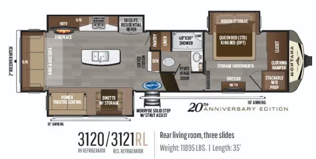 Keystone Montana 3120 floor plan