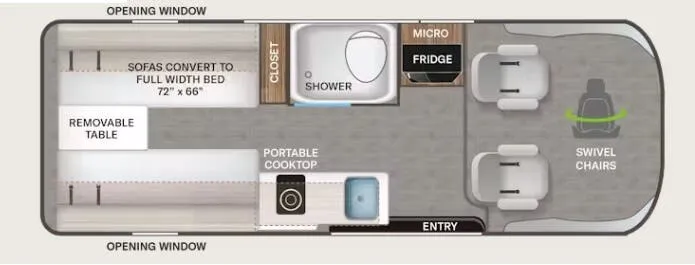 2026 Thor Motor Coach Tellaro 20U floor plan