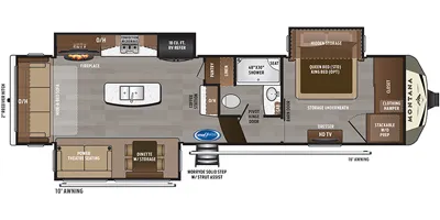 2020 Keystone Montana 3120RL - Floor plan