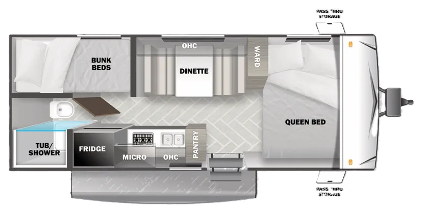 Forest River EVO 177BQ floor plan