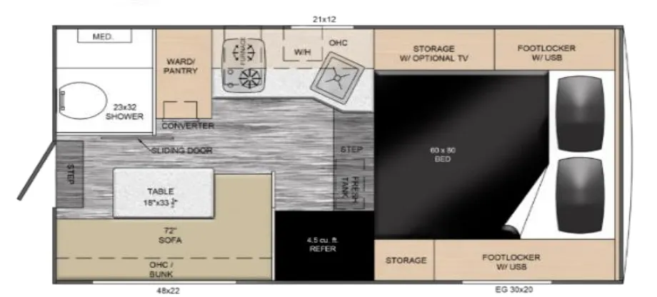 2026 Travel Lite Up Country 850U floor plan