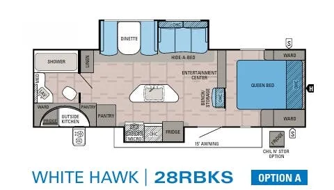 Jayco White Hawk 28RBKS floor plan