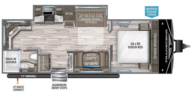 2023 Grand Design Transcend Xplor 240ML - Floor plan