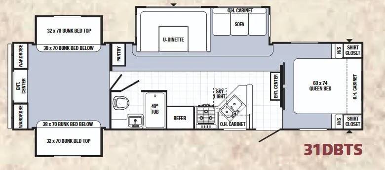 Palomino Puma 31DBTS floor plan