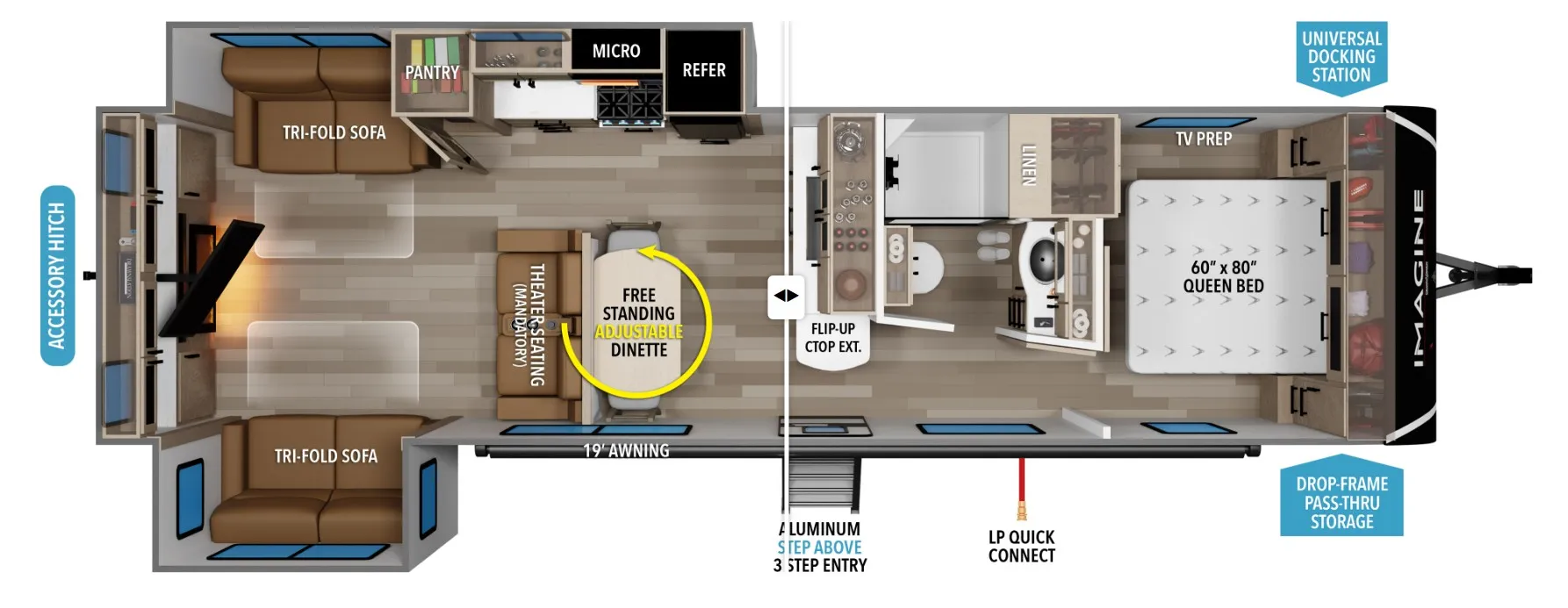 2026 Grand Design Imagine 3100RD - Floor plan