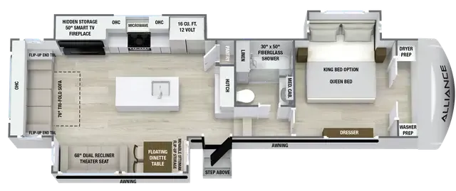 Alliance RV Avenue 32RLS floor plan