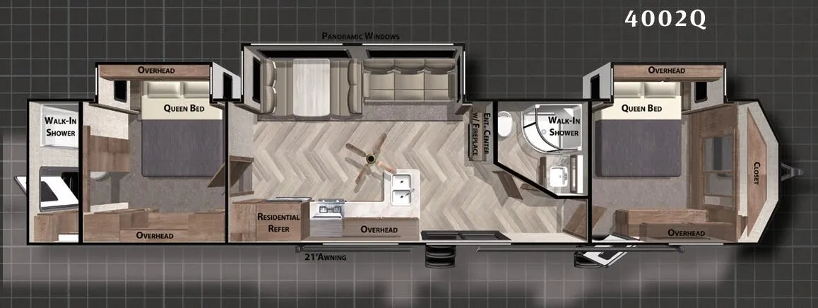 2020 Forest River Wildwood Lodge 4002Q - Floor plan