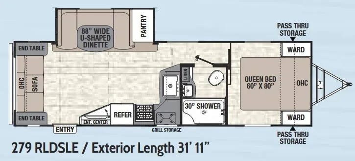 Coachmen Freedom Express Liberty Edition 279 RLDSLE floor plan