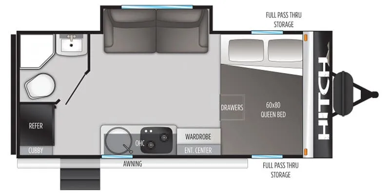 Cruiser RV Hitch 18RBS floor plan