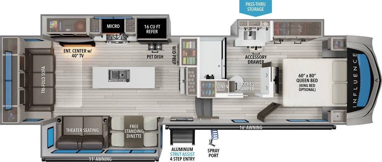 2025 Grand Design Influence 2903RL - Floor plan