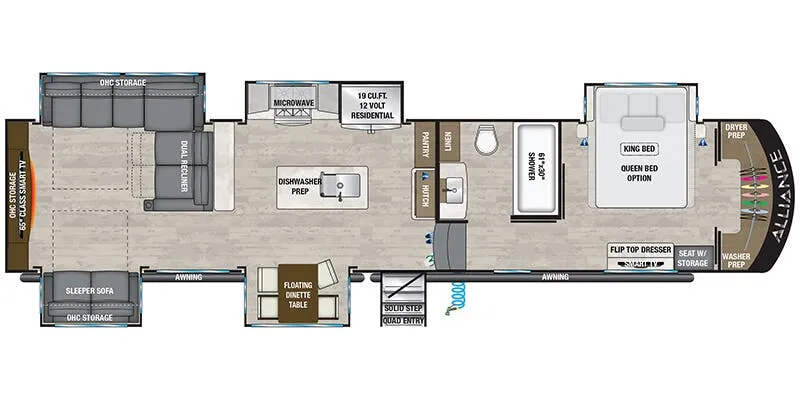 2024 Alliance RV Paradigm 375RD floor plan